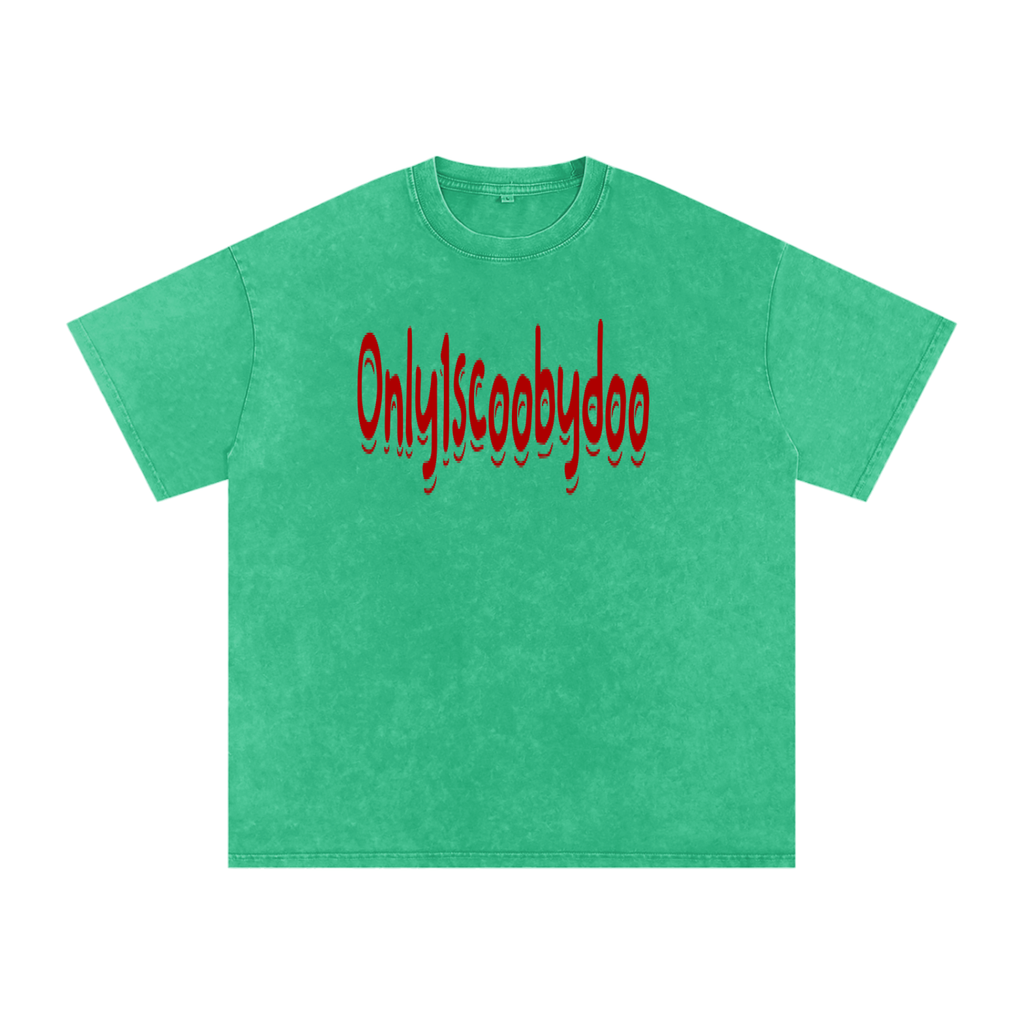 Snow Washed Oversized Cotton T-Shirt