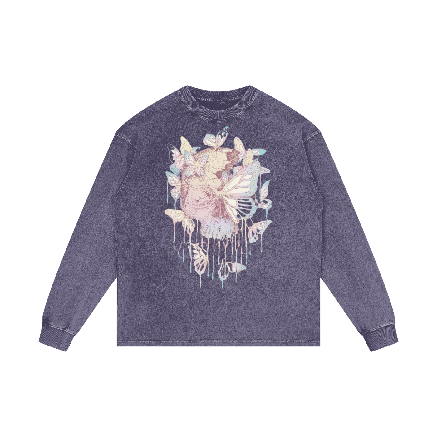 Acid Wash Oversize Long Sleeve T-Shirt