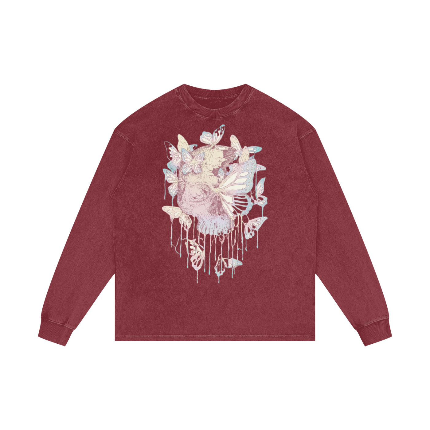 Acid Wash Oversize Long Sleeve T-Shirt