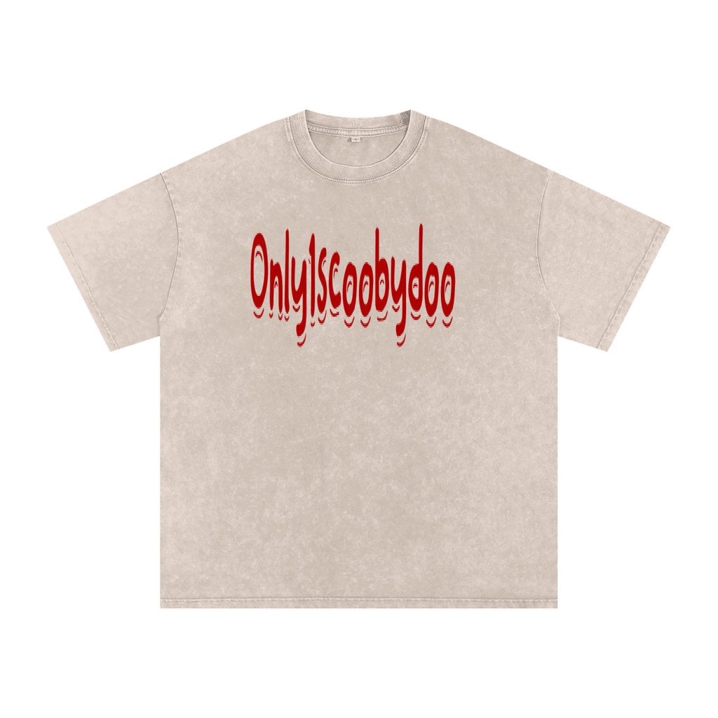 Snow Washed Oversized Cotton T-Shirt