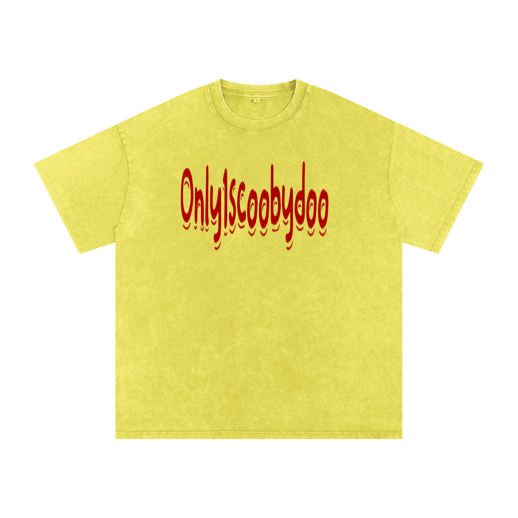 Snow Washed Oversized Cotton T-Shirt