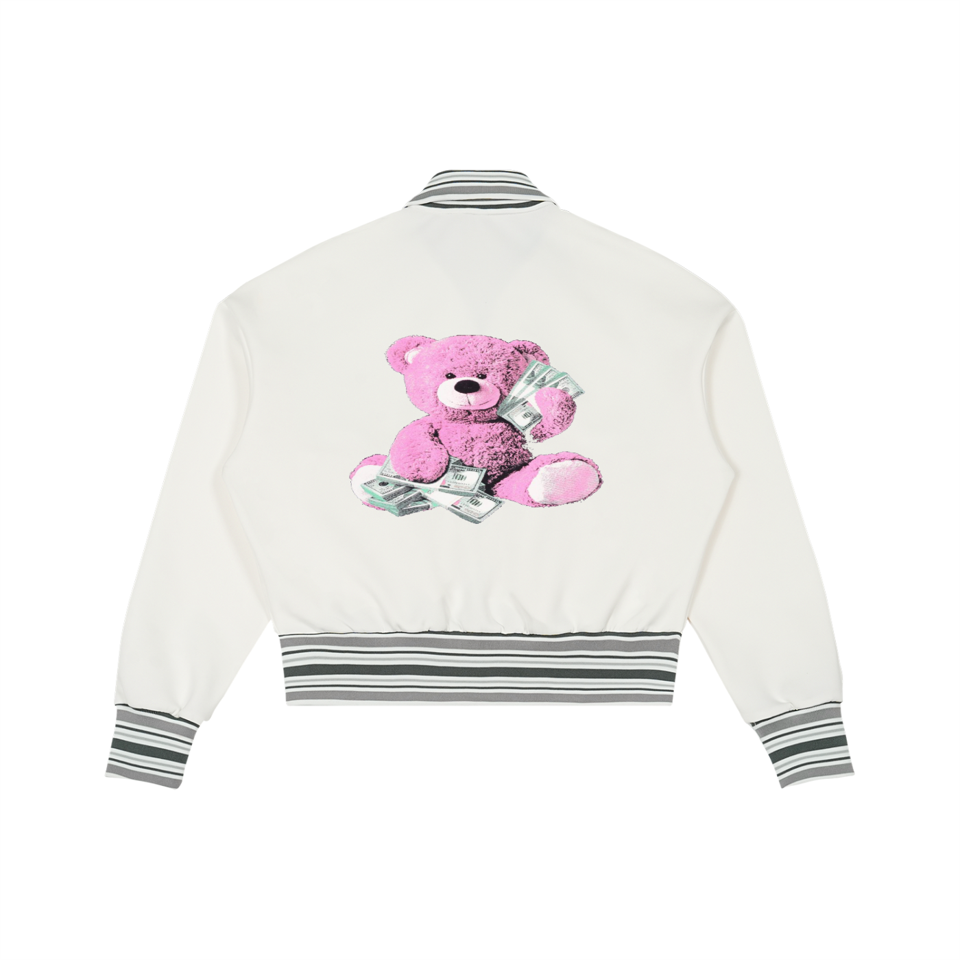 Pink Bear white jacket 