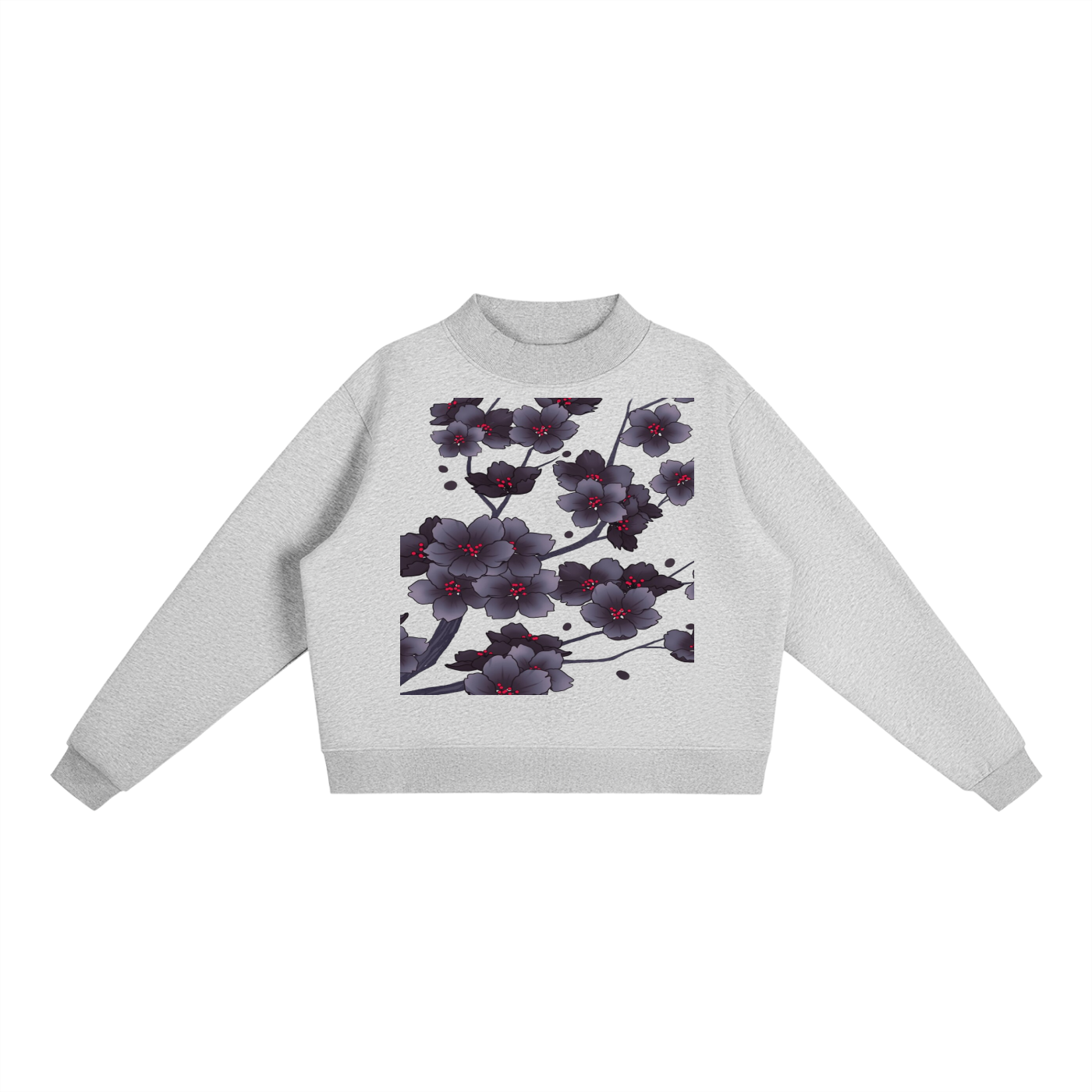 Essential Fleece Mock-Neck Crew Sweatshirt