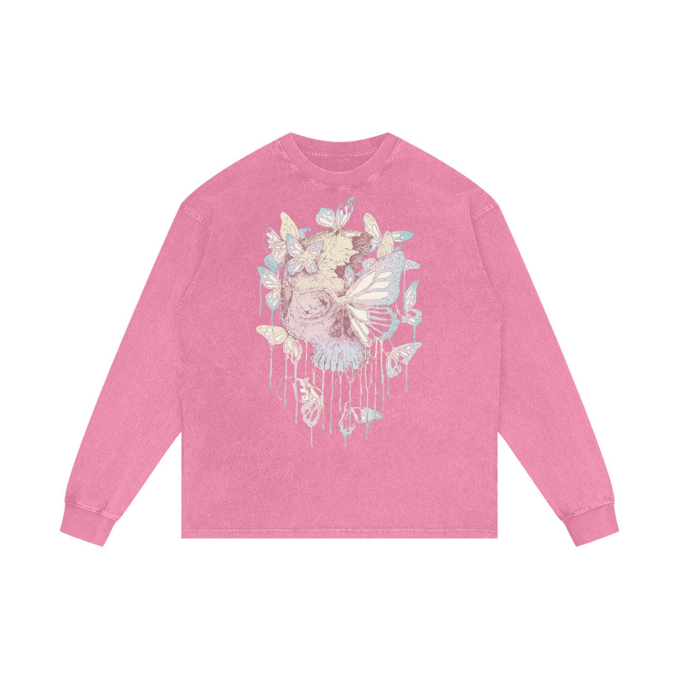 Acid Wash Oversize Long Sleeve T-Shirt