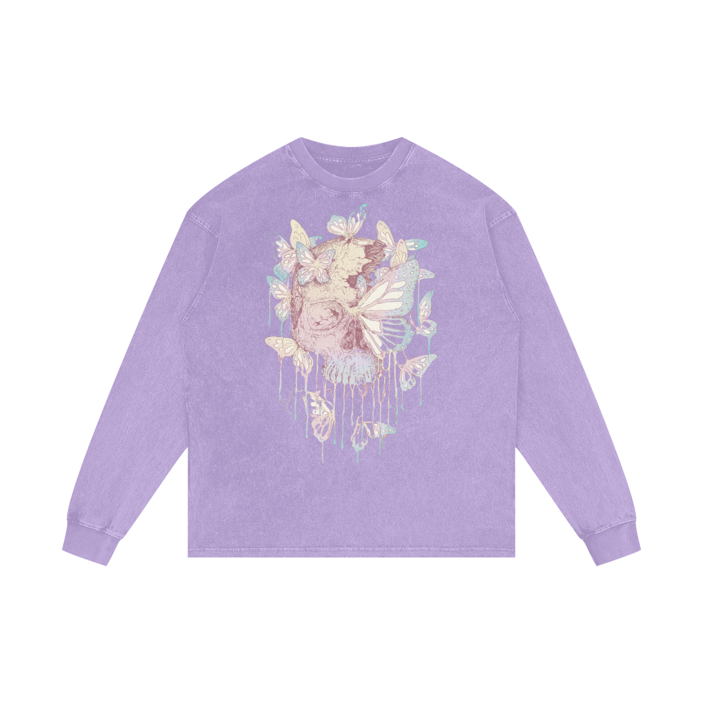 Acid Wash Oversize Long Sleeve T-Shirt