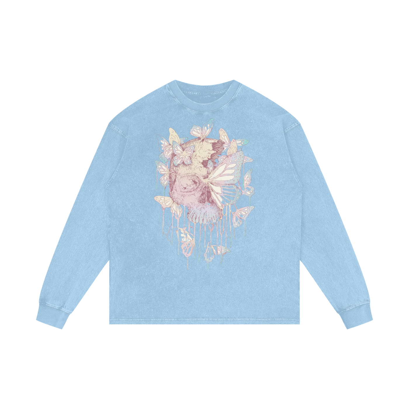 Acid Wash Oversize Long Sleeve T-Shirt