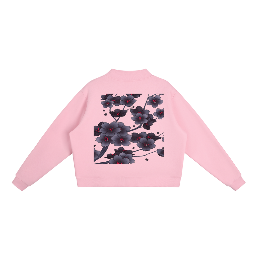 Essential Fleece Mock-Neck Crew Sweatshirt