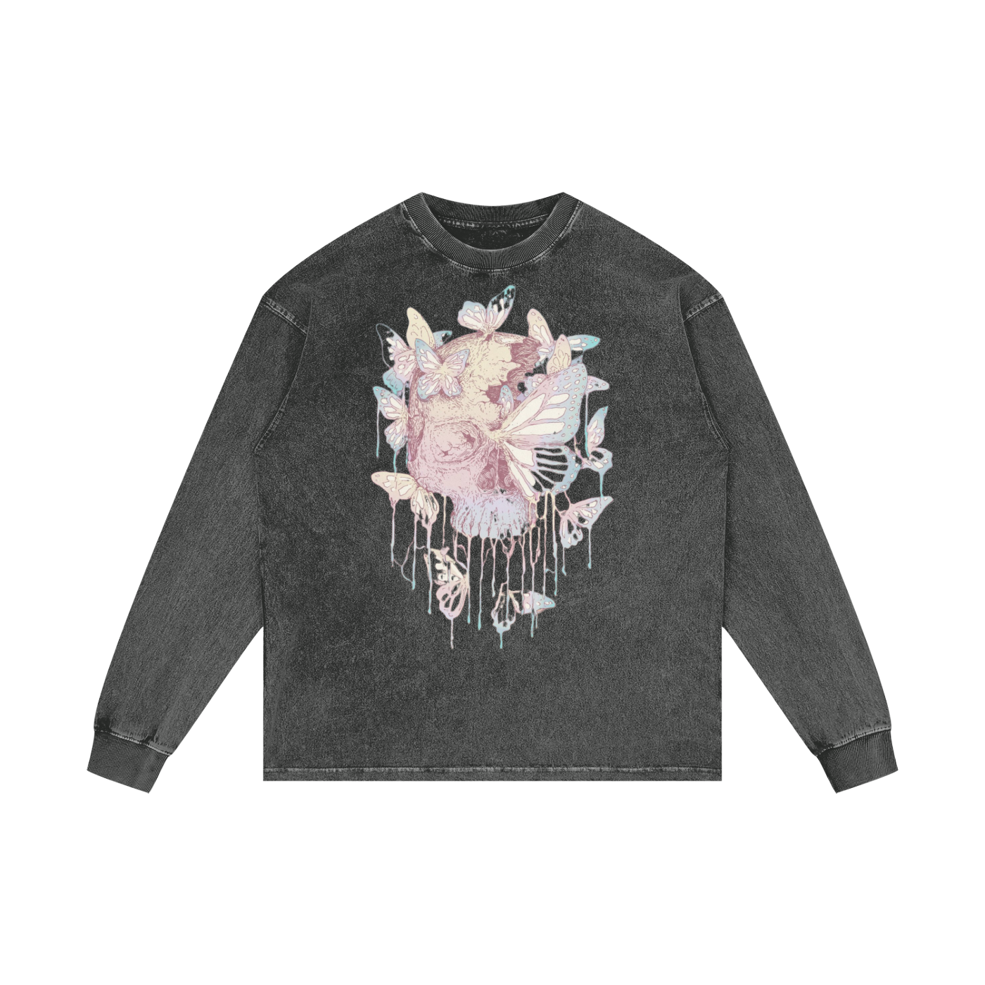 Acid Wash Oversize Long Sleeve T-Shirt