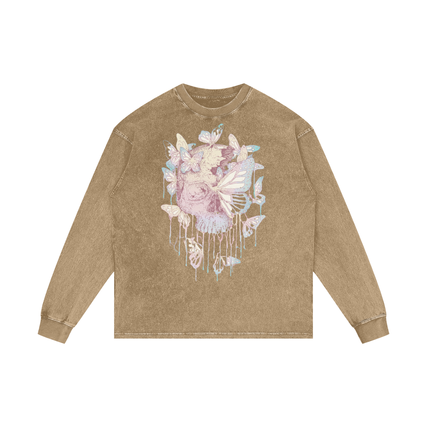 Acid Wash Oversize Long Sleeve T-Shirt