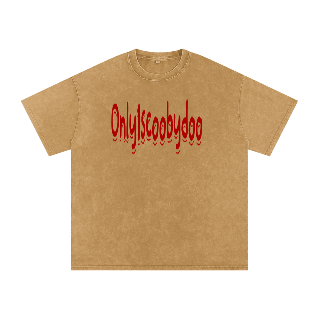 Snow Washed Oversized Cotton T-Shirt