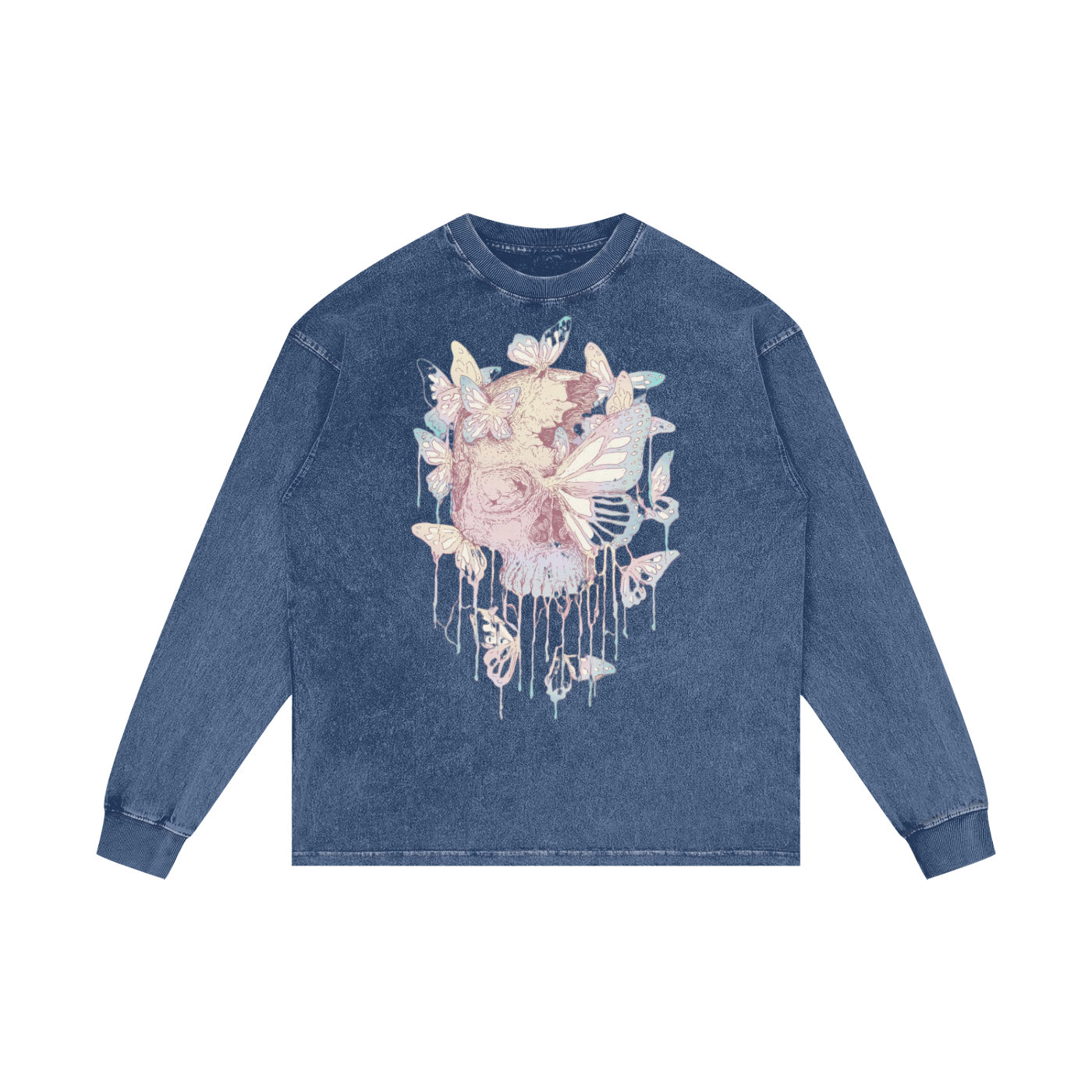 Acid Wash Oversize Long Sleeve T-Shirt