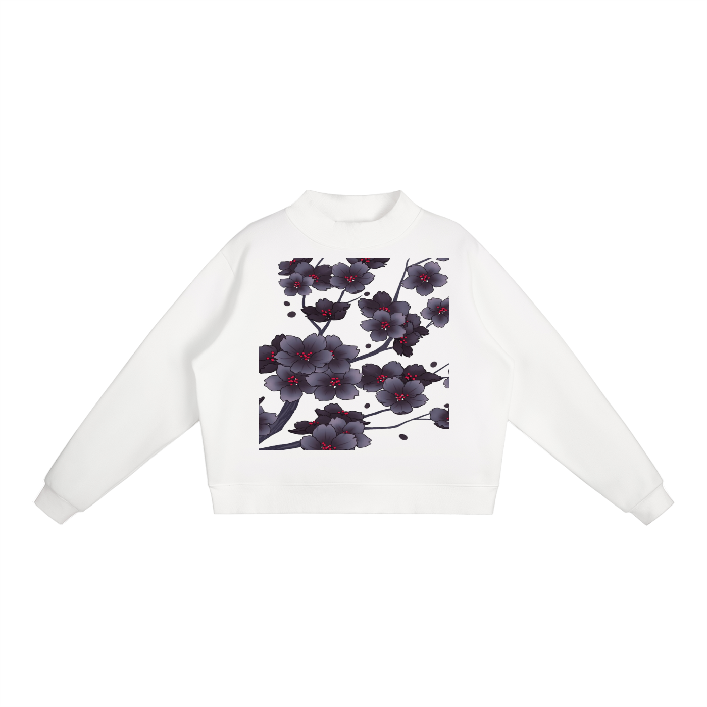 Essential Fleece Mock-Neck Crew Sweatshirt